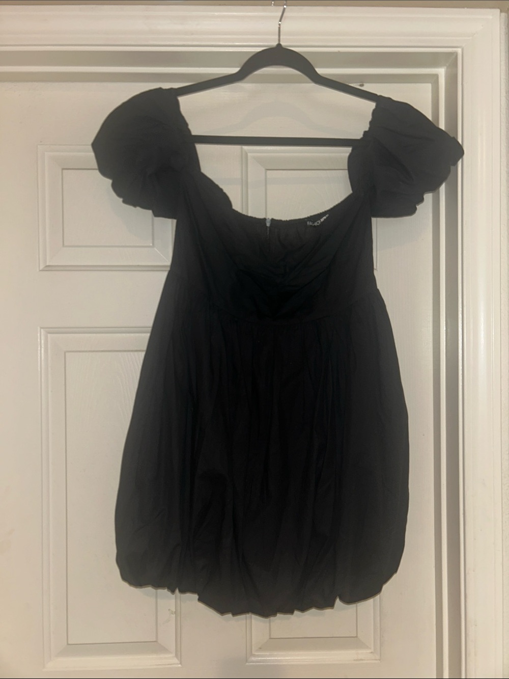 Forever 21 Black Puff-Sleeve Tunic Top